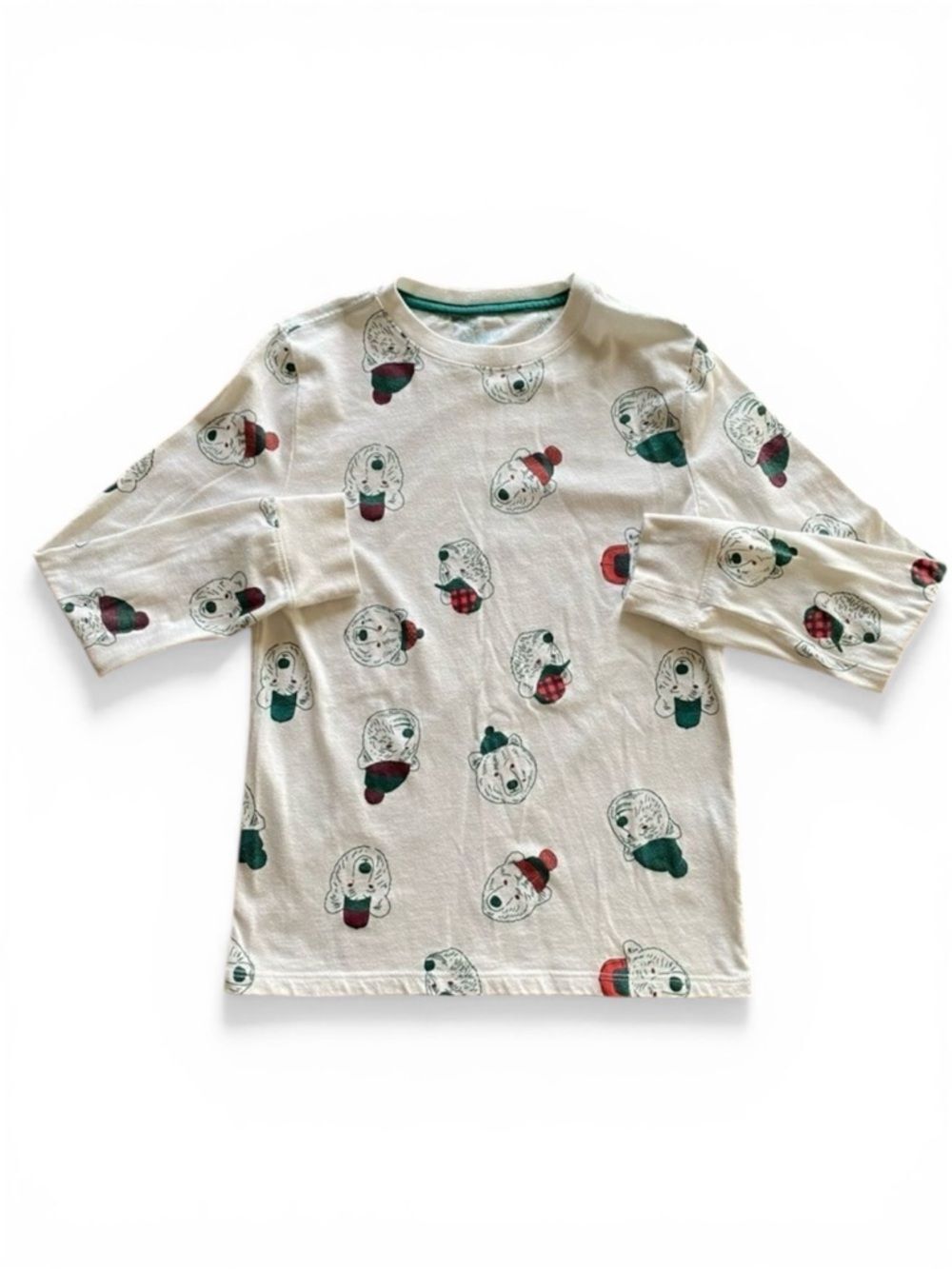 Cat & Jack Polar Bear Long Sleeve Shirt Medium White